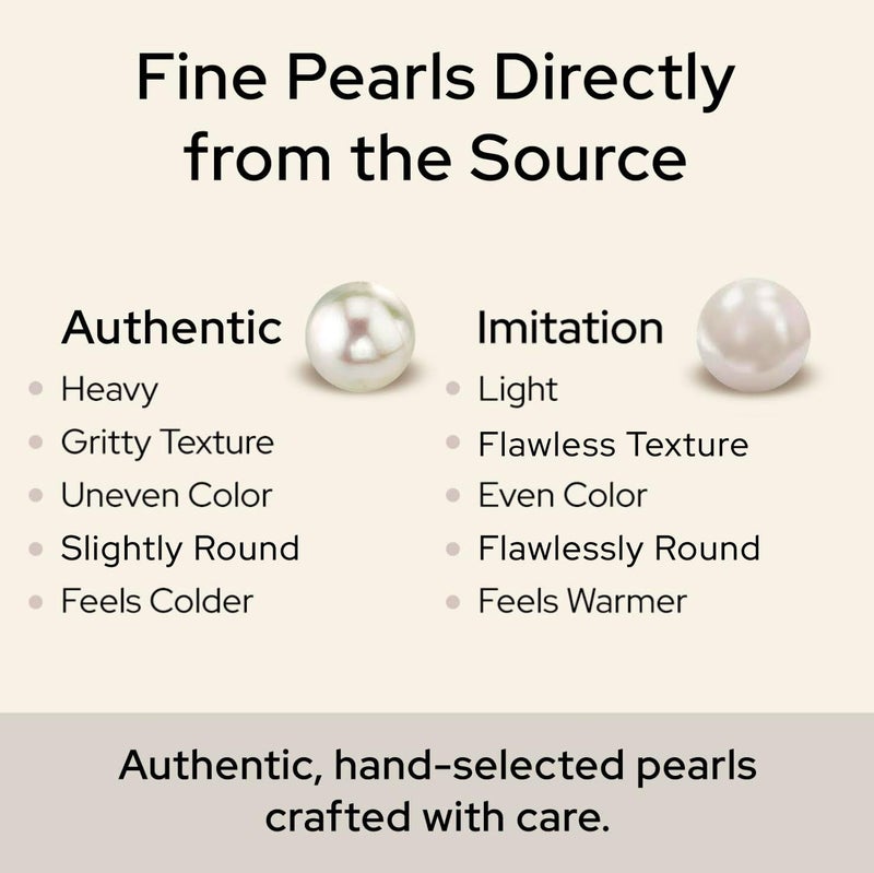 THE PEARL SOURCE 5.0-5.5mm White Japanese Akoya Real Pearl Earrings for Women - 14k Gold Stud Pearl Earrings | Hypoallergenic Earrings with Genuine Cultured Pearls - Image 5